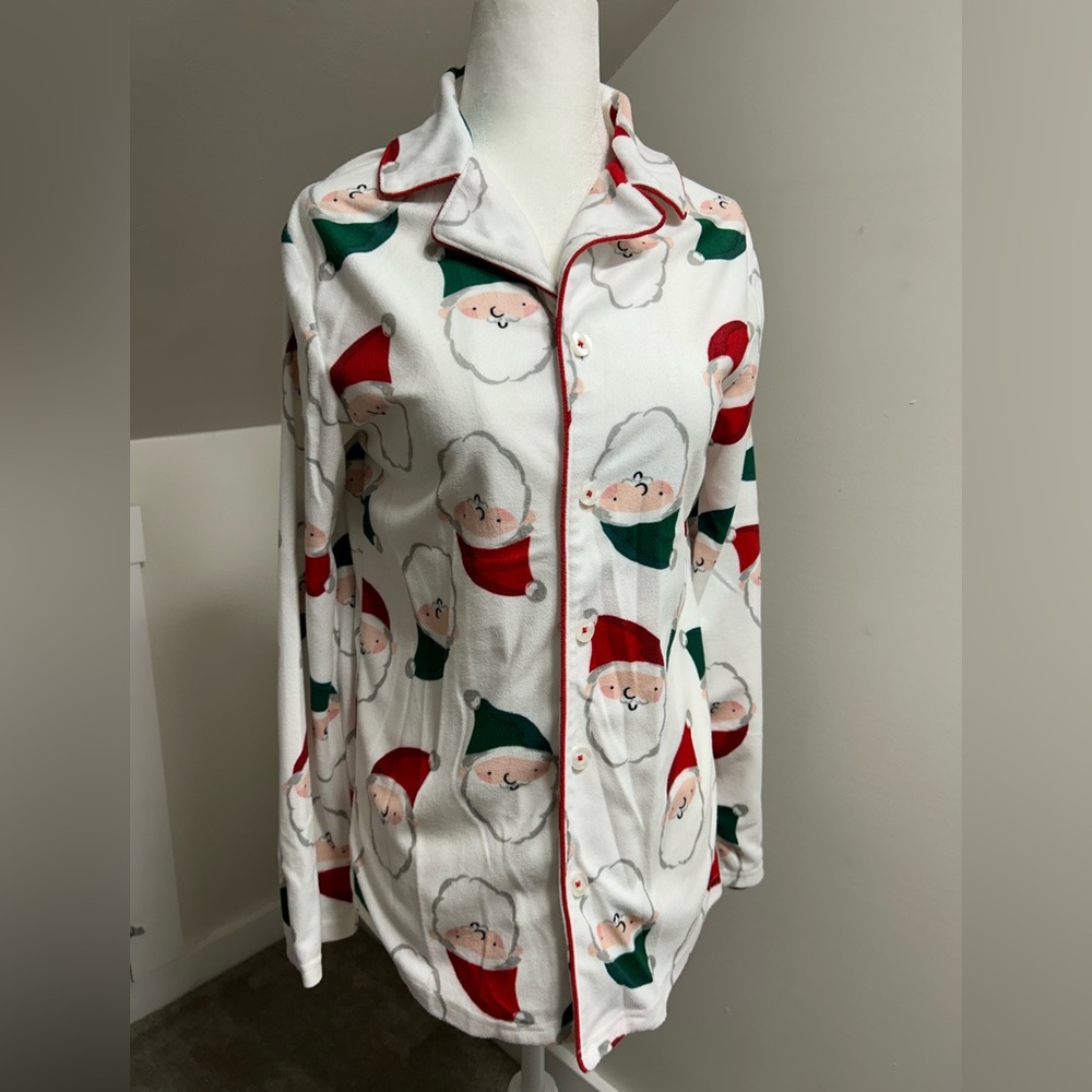 Matching Santa Print Pajama Set: unisex